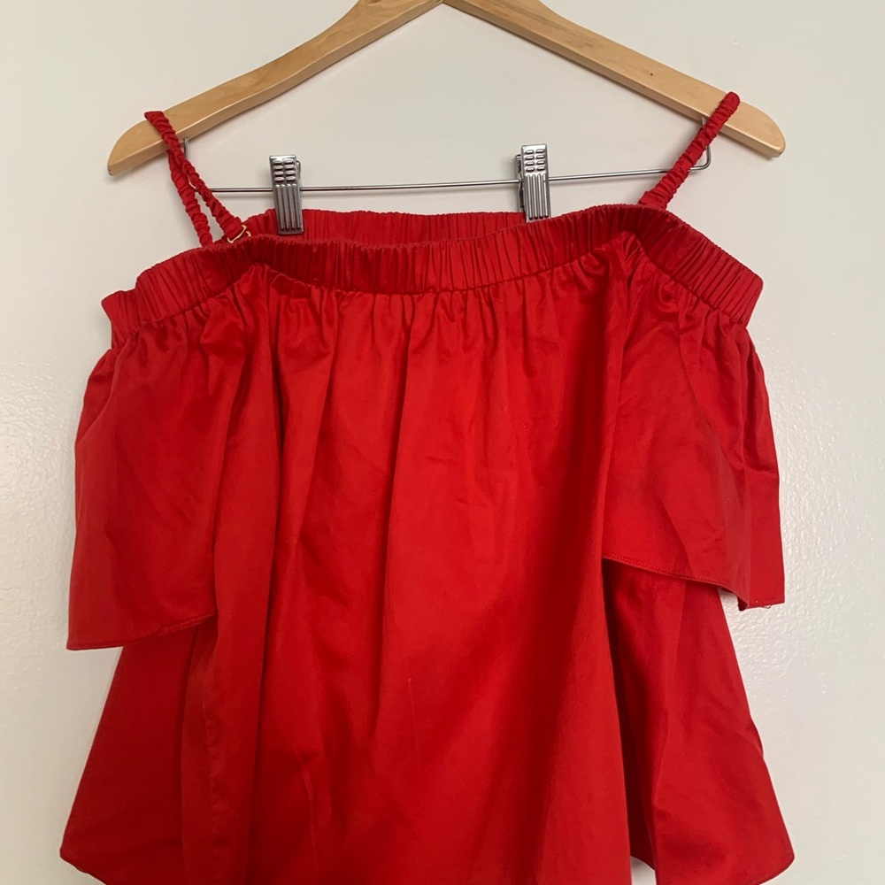 Red Off-Shoulder Top - image 4